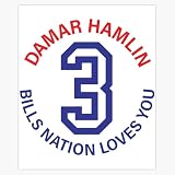 Buffalo Damar Hamlin Show Some Love Magnetic Reusable Bumper Vinyl Sticker 5"