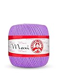 Maxi Madame Tricote Paris 100% Mercerized Cotton Yarn for Crochet and Knitting. NE 10/3 Nm 17/3 Suitable for All Crochet Techniques- Color Number 6309 Size No. 5. African Violet (Pantone 16-3520)