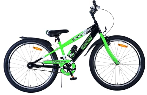Volare Sportivo Kinderfahrrad - Jungen - 24 Zoll - Schwarz Grün
