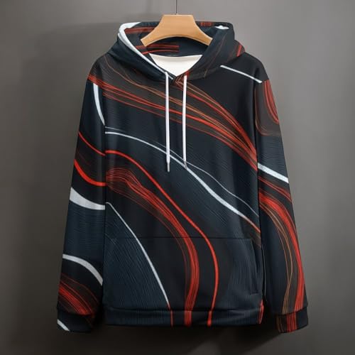 Sweat à capuche homme noir coupe pullover pour éviter le froid - 3