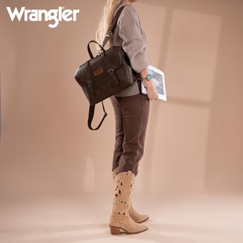 Image of Wrangler Laptop Bag for Women Messenger Bag Briefcase Computer Backpack Convertible Satchel Bag