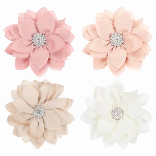 Broche en tissu floral cristal mariage fête costume