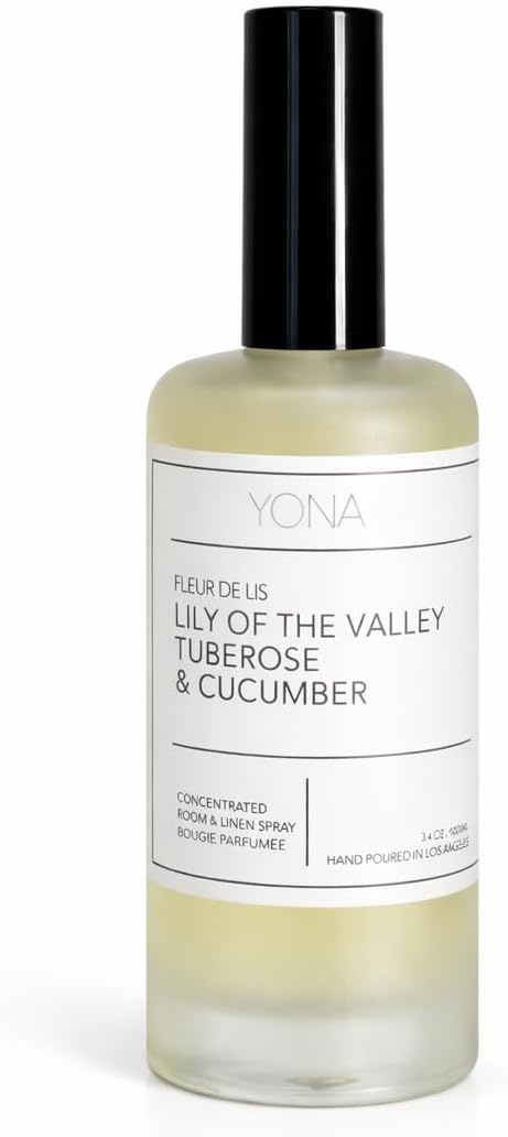 YONA Concentrated Room & Linen Spray, Lily of the Valley, Tuberose & Cucumber Scent (3.4oz/100ml), Non-Toxic, Paraben-Free