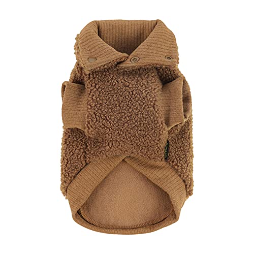 Fitwarm Vest Fuzzy Thick Sherpa Dog Coat Dogs Coats Vest Turtleneck Sweater Puppy Winter Clothes Doggie Knitted Pet Cold Weather Clothes Doggy Pullover Jacket Cat Apparel Brown Xx-Large #TOP24