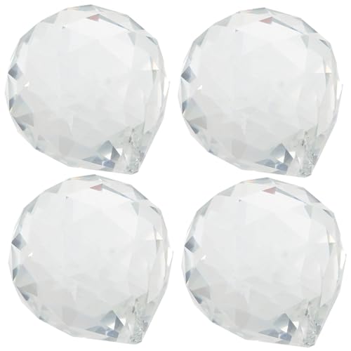 CIYODO 4Pcs Crystal Prisms for Sun Catchers Crystal Balls for Window Decor Chandelier Home Decoration for Weddings Parties and Projects