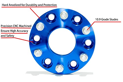 PreeminentMotors 4 pcs 6X5.5 | 6x139.7mm Forged Wheel Spacers | 1.5 inch(38mm) | 93.1mm hub, M12X1.5 Studs, Compatible with 2019-2020 Ranger US Model, Compatible with 2021-2022 New Bronco(6 Lug only) by PreeminentMotors - Used condition - Image 3