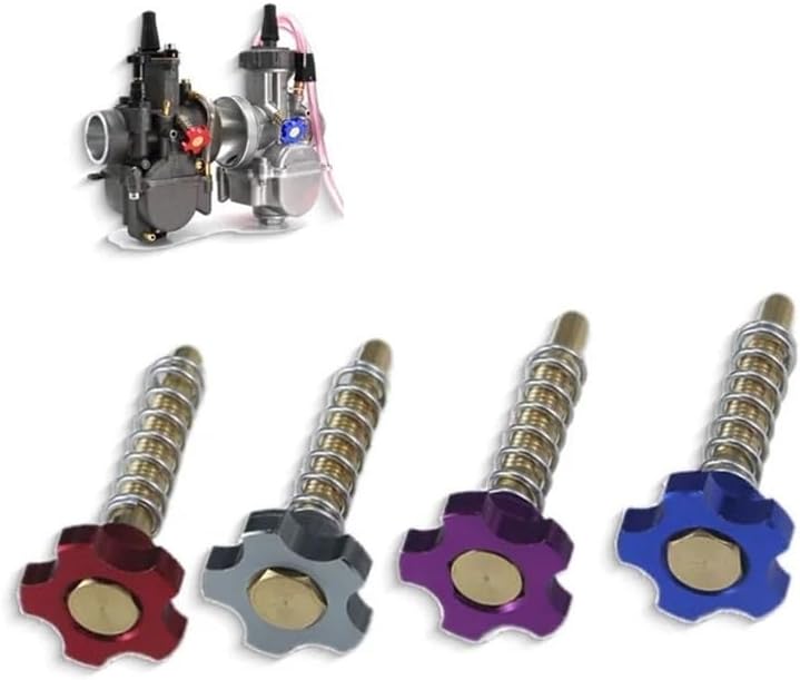 For PWK 24 26 28 30 32 24MM KR150 Carb Idle Speed Screw Motorcycle Carburetor Idle Adjuster Screw spare parts(Red)