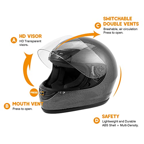 Image of SLMOTO DOT Certified Full Face Adult Motocross Helmet for Motorcycle ATV