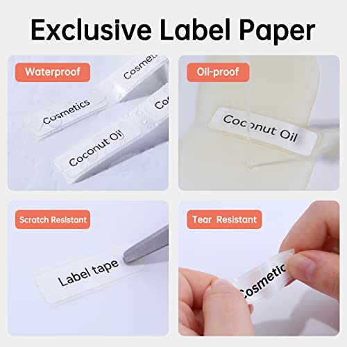 Fita de etiquetagem branca de papel impresso compatível com NIIMBOT D11 D110 D101, papel adesivo tér