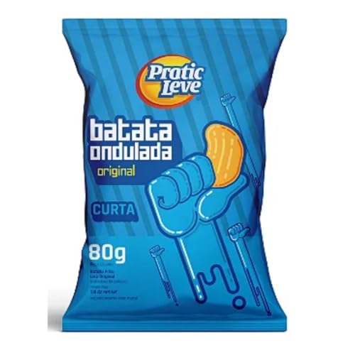 Kit com 3 Batata Frita Ondulada Pratic Leve 80g - Original