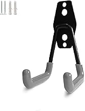 Universal Heavy Duty Steel Garage Storage Hooks Set, Wall-Mounted Utility Hooks and Hangers, Iron Wall Mount Tool Holder, Metal Rubber Mount Hooks for Home Chair Ladder (1)