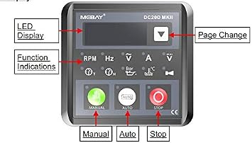 Generator Controller DC20D Genset Controller Automatic Generator Start Controller Module Electronic Diesel Gasoline Engine Generator Controller Micro-Computer Control LED Display