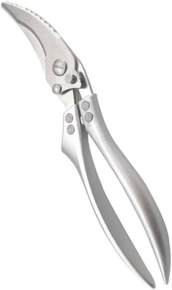 Mikinona Stainless Steel Chicken Bone Scissors Kitchen Supply Safe Lock Design Use