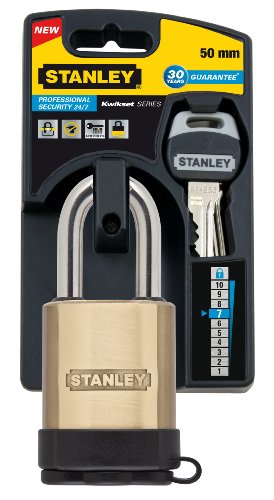 Image of Stanley 50 mm 2 Keys Solid Brass Padlock