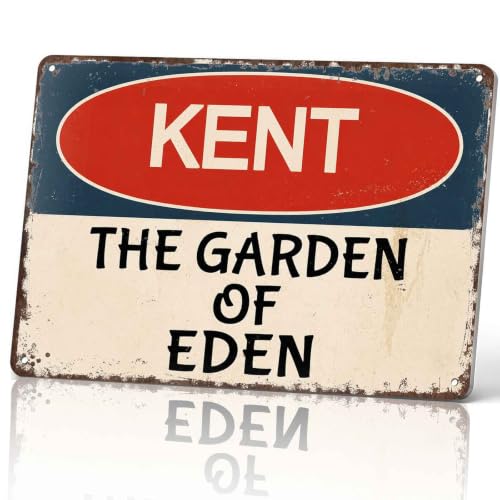 Vintage Kent the Garden of Eden Metal Sign 8x12 Inch