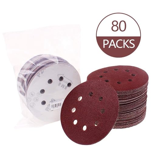 AUTOTOOLHOME Drill Sanding Attachment, 80PCS 5 Inch Sanding Discs for Drill by AUTOTOOLHOME - Used condition - Image 3