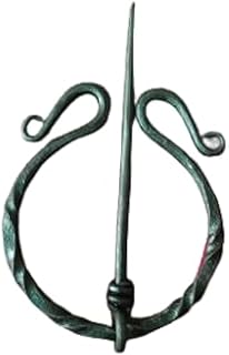 Hand-Forged Penannular Cloak Pin – Viking Fibula Brooch & Medieval Scarf Clasp – Handmade Reenactment & Costume Accessory