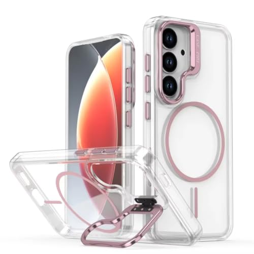 for iPhone�p S26 S25 Ultra S24 S23 Plus A57 A37 A56 A17 A36 A55 �p�����N���A�}�O�l�b�g�������Y�X�^���h�z���_�[�P�[�X�J�o�[�iGalaxy A56 5G�p/�s���N�j