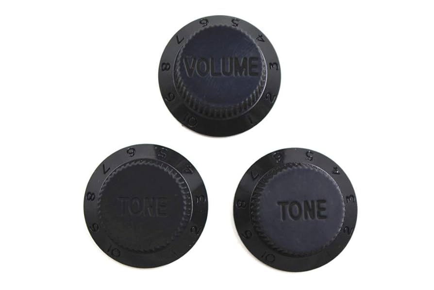 エレキギター ブラック ボリューム・トーン付き Amazon | ギターボリュームノブ | クリア、エレキギターパーツ