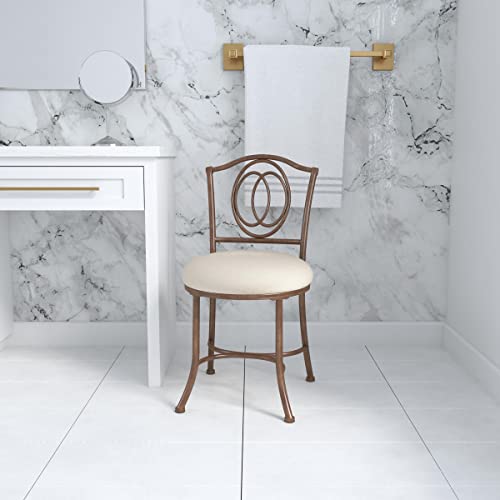 Hillsdale, 50945A, Emerson Metal Vanity Stool, Golden Bronze #TOP1