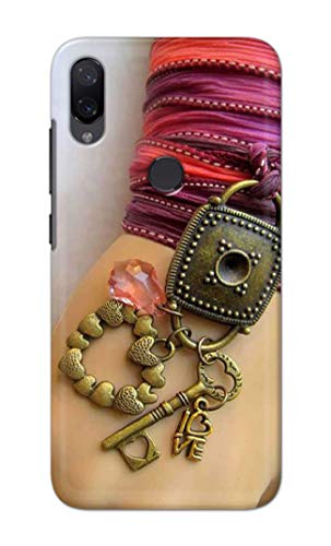 Image of Girl Hand with Keychain Hard Back Case Cover for Mi Play Back Cover -(J5) VNS2228