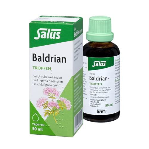 Salus - Baldrian Tropfen - bei Unruhezuständen und nervös bedingten Einschlafstörungen - 1x 50 ml Flasche