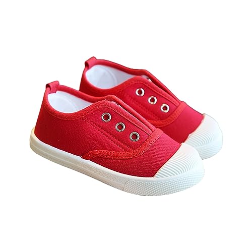 Toddler Kids Canvas Shoes Running Shoes for Girls Boys Frosted Wide Barefoot Sneakers Non-Slip Flat Tennis Shoes
