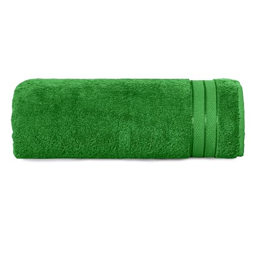 Image of Elegant Comfort Three Line Popcorn Towel Set for Bathroom 35 x 70 inches, Premium Hotel Quality 1-PACK Jumbo Towels, 100% Turkish Cotton,Soft and Durable, Quick Dry and Highly Absorbent, Emerald Green