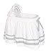 Baby Doll Bedding Modern Hotel Style II Bassinet Skirt, Grey