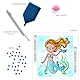 DIAMOND DOTZ DOTZIES 2593211 Original 5D Diamond Painting Set, Meerjungfrau, DIY Diamant-Malerei mit Glitzersteinen, Diamanten-Bastelset für Kinder ab 6 Jahren, Beginner