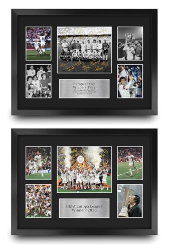 HWC Trading Europea League Winners 2026 Collection Gifts Printed Signed Autograph Picture for Football Fans and Supporters - 16" x 12" Framed (ID-009327)
