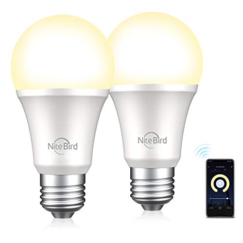 Smart Light Bulb Compatible with Alexa Google Home, NiteBird A19 E26 WiFi Dimmable Warm White 2700K  - //coolthings.us