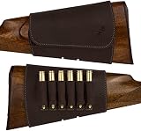 BRONZEDOG Buttstock Ammo Holder Shotgun Shell Pouch 12 (16) Ga 7.62 Cal Adjustable Rifle Stock Cartr