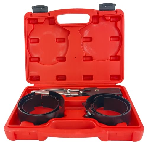Engine Piston Ring Compressor Kit with Pliers - 6 Adjustable Sleeves (2-7/8