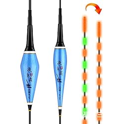 Aparejo Con Boya Bobberes de pesca LED, flotador de pesca, flotadores de pesca de roca marina, Bobbers iluminados por la noche, flotador electrónico luminoso con batería boyas de pescado aparejo para pesca nocturna