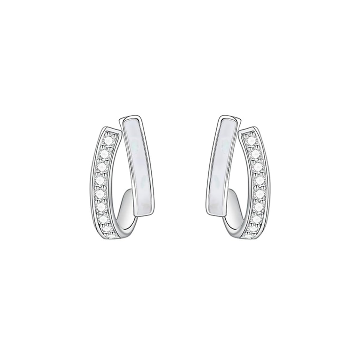 SLUYNZ 925 Sterling Silber Creolen Ohrringe - Minimalistische Huggie Ohrringe Mit CZ