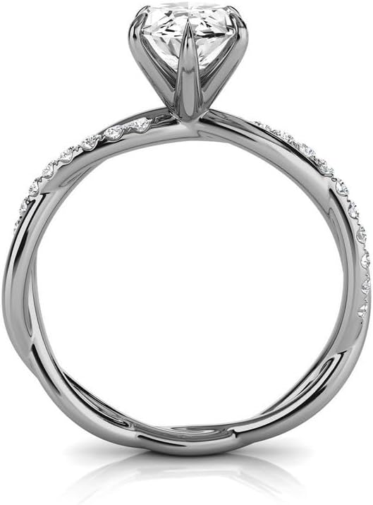 1ct-5ct Moissanite Engagement Ring For Women Moissanite Engagement Ring in 10K/14K/18K White gold And 925 Sterling Silver Wedding & Proposal Jewelry