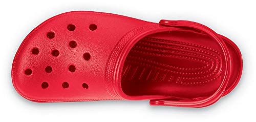 Image of Crocs Classic Clog|Comfortable Slip On Casual Water Shoe, Red, 7 US Men / 9 US Women