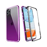 ZHIKE iPhone 11 Case, Magnetic Metal Frame Front and Back Tempered Glass Full Screen Coverage One-Pi