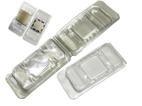 6Pcs Thickened Plastic CPU Clamshell Protective Case Tray for AMD FM1 FM2 AM1 AM2 AM3 AM4 AM5 Sockets - Durable Storage Box