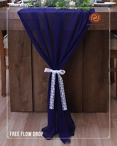 Parfair Desssin 10Ft Navy Blue Table Runner Rustic Wedding Baby Shower Decor Table Decorations For Party Boho Baby Shower Decorations Wedding Reception Decorations - Navy Blue #TOP5