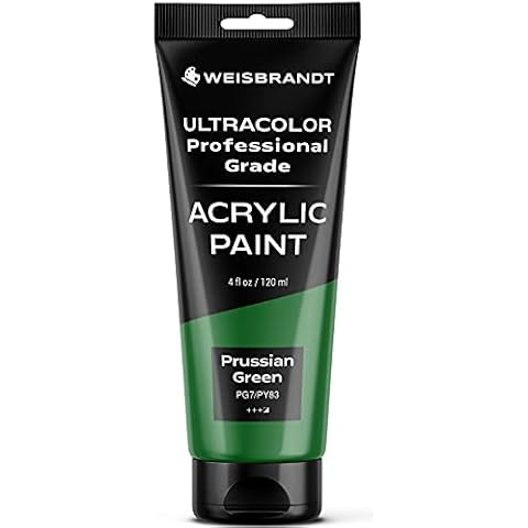 WEISBRANDT Artist Quality Acrylic Paint in Assorted Colors, 4 oz, Rich Pigment, Non Fading and Non Toxic, for Artists & Hobby Painters, Prussian Green Cover