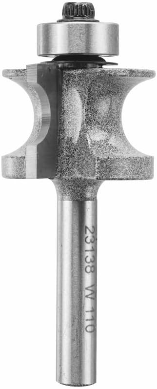 Bosch Vermont American 23138 3/16-Inch Carbide Tipped Edgebead Router Bit, 1/2-Inch Ball Bearing 2-Flute 1/4-Inch Shank