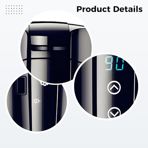 Tetera eléctrica portátil para auto, control de temperatura miniatura 4