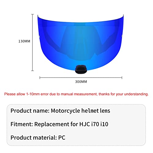 Mulcort Helmet Visor Replacement for HJC i70 i10 Helmet Motorcycle Wind Shield Helmet Lens - Thumbnail 5