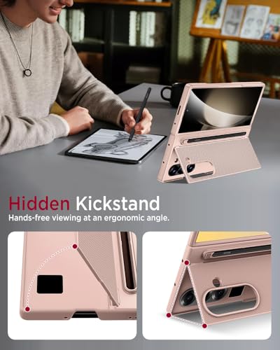 Housse Samsung Z Fold 5 antichoc intégrale rigide avec protège écran or - 3