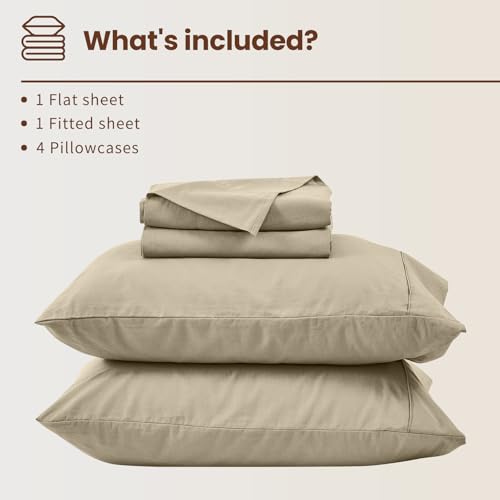 Image of Bedlifes 100% French Linen Queen Bedding Set - 18-24 inch Extra Deep, 6-Piece | Soft & Durable, Breathable & Cooling, Flax Linen Sheet, OEKO-TEX Certified, Moisture Wicking, Easy Care, Machine Washable