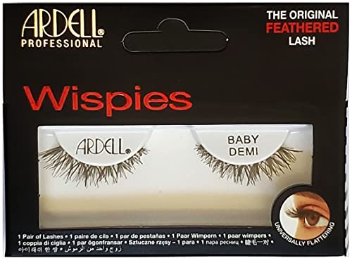 Ardell Baby Demi Wispies avec bande invisible et volume léger pack de 4 paires de faux-cils