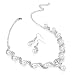 Produktbild Silber glänzend und perlmutt mit Halskette und Ohrringe Modeschmuck