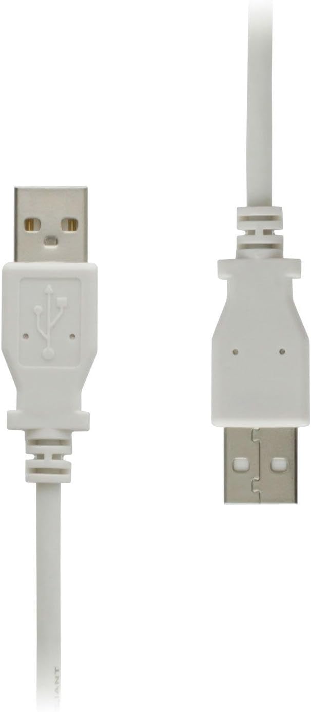 USB 2.0 Cable, A-Male to A-Male USB 2.0 Cable, GearIT (15 Feet 4.5 Meters) (20 Pack) Keyboards/mice/Modems/Printer Device - White